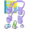 Stocking Stuffers for Teens Boys Girls Cell Phone Stand: Upgrade Adjustable Thumbs Up Lazy Phone Holder for Desk Fun Birthday Gifts for Grandma Adults Husband from Wife(Purple)