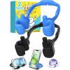 Stocking Stuffers for Teens Boys Girls Cell Phone Stand: Upgrade Adjustable Thumbs Up Lazy Phone Holder for Desk Fun Birthday Gifts for Grandma Adults Husband from Wife(Black & Blue)