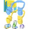 Stocking Stuffers for Teens Boys Girls Cell Phone Stand: Upgrade Adjustable Thumbs Up Lazy Phone Holder for Desk Fun Birthday Gifts for Grandma Adults Husband from Wife(Macaron Blue+Yellow)