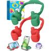 Stocking Stuffers for Teens Boys Girls Cell Phone Stand: Upgrade Adjustable Thumbs Up Lazy Phone Holder for Desk Fun Birthday Gifts for Grandma Adults Husband from Wife(Forest Green & Red)