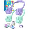 Stocking Stuffers for Teens Boys Girls Kids Cell Phone Stand: 2 Pack Upgrade Adjustable Peace Sign Thumbs Lazy Phone Holder for Desk Cool Gadgets Birthday Gifts for Women Men Adults (Black&Blue)(Purple  Green)