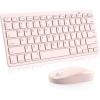 OMOTON Bluetooth Keyboard & Mouse Combo, Wireless Set for iPad Pro 13/11 (2024)/12.9, 10th/9th/8th/7th Gen, Air 6/5/4 and Other Bluetooth Enabled Devices (Pink)(Pink)