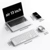 OMOTON Keyboard and Mouse for Mac, Wired Keyboard with Numeric Keypad Dual Interface (Type-C & USB), Mouse with USB A Interface Compatible with MacBook Pro/Air, iMac, Mac mini/Pro Laptop, Silver White