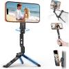 OMOTON TP03 [Ultra-Slim] for MagSafe Tripod, 360°Rotating Magnetic Phone Tripod for iPhone 17/16/15 Pro Max Air, Foldable Cell Phone Stand with 1/4″ Screw & Hook Fits Vlog, Gym, Travel Essentials