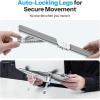 OMOTON Foldable & Portable Laptop Stand for Desk, [Ultra Lightweight] Tablet Stand for Desk and Travel, 6 Level Height Ergonomic Aluminum Computer Holder for 10-16″ Laptops