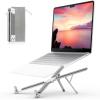 OMOTON Foldable & Portable Laptop Stand for Desk, [Ultra Lightweight] Tablet Stand for Desk and Travel, 6 Level Height Ergonomic Aluminum Computer Holder for 10-16″ Laptops