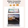 OMOTON Portable Laptop Stand for Desk, Foldable Aluminum Laptop Riser, Ergonomic Computer Stand Compatible with for MacBook Pro/Air, Dell, HP, Lenovo, 10-17.3” (Silver)