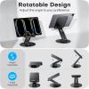 OMOTON Adjustable Tablet Stand for Desk, Tablet Holder with Anti-Slip Base for Bigger Sized Phones and Tablets Such as iPad Pro/Air/Mini