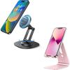 OMOTON Upgraded Aluminum Cell Phone Stand and Rotating Magnetic Phone Stand