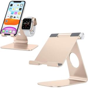 OMOTON CW01 Stand for Apple Watch 2 in 1 and T1 Aluminum Tablet Stand Adjustable for All Phone and Tablet