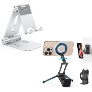 OMOTON Foldable Cell Phone Stand and Magnetic Phone Tripod