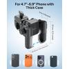 OMOTON BK01 Anti-Vibration Bike Phone Holder for Rearview Mirror & Handlebar, Shockproof Motorcycle Phone Mount with Quick Lock, Fits iPhone & All Android Phone for Electri Scooter/E-Bike/Stroller
