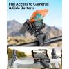 OMOTON BK01 Anti-Vibration Bike Phone Holder for Rearview Mirror & Handlebar, Shockproof Motorcycle Phone Mount with Quick Lock, Fits iPhone & All Android Phone for Electri Scooter/E-Bike/Stroller