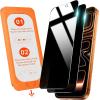 OMOTON Screen Protector for iPhone 17 Pro Max [Privacy + Transparent], 9H+ Hardness & 12FT Military Grade Shatterproof, Full Coverage Protection, 2 Pack + 2 Pack