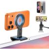 OMOTON VC07 360°Rotating Continuity Camera Mount for iMac Desktop Monitor Mount with 1/4″ Screw, Adjustable Magnetic Phone Stand for MagSafe iPhone 17/16 Pro Max Air, Mac, Gym, TV, 4K, Laptop