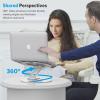 OMOTON Adjustable Laptop Stand with 360 Rotating Base and Acrylic Dual Laptop Holder