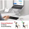 OMOTON Adjustable Laptop Stand with 360 Rotating Base and Acrylic Dual Laptop Holder