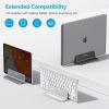OMOTON Aluminum Vertical Laptop Stand and Acrylic Dual Laptop Holder