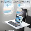 OMOTON Foldable Keyboard Supports Up to 3 Devices, Bluetooth Folding Wireless Keyboard Rechargeable with Numeric Keypad for iPad iOS Android Tablet MacOS Windows Laptop PC, Space Grey(Space Grey-US Layout)