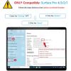 OMOTON Keyboard ONLY for Surface Go 4/3 /2/1, Bluetooth Type Cover for Surface Go 10.5/10 inch, 7-Color Backlit, Ultra-Slim Wireless Keyboard with Touchpad, Built-in Rechargeable Battery