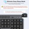 OMOTON Wireless Keyboard and Mouse Combo for Windows, 2.4GHz USB Receiver, with Phone Holder and Numeric Keypad Full-Size Keyboard for PC/Laptop/Computer, Quiet Typing & 3 DPI Adjustable, Black