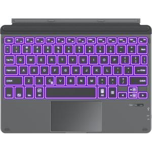 OMOTON Keyboard ONLY for Surface Go 4/3 /2/1, Bluetooth Type Cover for Surface Go 10.5/10 inch, 7-Color Backlit, Ultra-Slim Wireless Keyboard with Touchpad, Built-in Rechargeable Battery