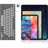 OMOTON Bluetooth Keyboard Compatible with iPad 10th Generation, iPad 10.2 (9th/8th/7th), iPad Pro 13/12.9/11 inch, iPad Air/Mini and More iOS Devices, Orange & Gray & Deep Gray