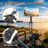 OMOTON TP06 [Equipped Lanyard] for MagSafe Tripod Hook with Magnet Back & Arca-Swiss Base, 360°Rotating with 1/4″ Screw, Magnetic Phone Tripod for iPhone 17/16 Pro Max Air Fits Vlog, Travel, Gym(Black)