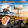 OMOTON TP06 [Equipped Lanyard] for MagSafe Tripod Hook with Magnet Back & Arca-Swiss Base, 360°Rotating with 1/4″ Screw, Magnetic Phone Tripod for iPhone 17/16 Pro Max Air Fits Vlog, Travel, Gym(Orange)