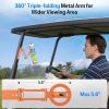 OMOTON CV08 Magnetic Golf Cart Phone Mount with [1/4” Screw + 5.6” Extendable Arm], 360° Rotatable Holder, Strong Magnets for iPhone & Samsung, Fits EZ-GO/Club Car, Includes Pouch & Strap (Orange)
