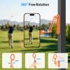 OMOTON CV08 Magnetic Golf Cart Phone Mount with [1/4” Screw + 5.6” Extendable Arm], 360° Rotatable Holder, Strong Magnets for iPhone & Samsung, Fits EZ-GO/Club Car, Includes Pouch & Strap (Orange)