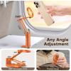 OMOTON TP02 360°Rotating for MagSafe Tripod Mount, Adjustable Aluminum Magnetic Phone Tripod for iPhone 17/16/15/14 Pro Max Air, Foldable Cell Phone Stand Fits Vlog, Gym, Travel Essentials, Navy Blue(4-Orange)