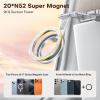 OMOTON TP02 360°Rotating for MagSafe Tripod Mount, Adjustable Aluminum Magnetic Phone Tripod for iPhone 17/16/15/14 Pro Max Air, Foldable Cell Phone Stand Fits Vlog, Gym, Travel Essentials, Navy Blue(5-Silver)
