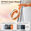OMOTON TP02 360°Rotating for MagSafe Tripod Mount, Adjustable Aluminum Magnetic Phone Tripod for iPhone 17/16/15/14 Pro Max Air, Foldable Cell Phone Stand Fits Vlog, Gym, Travel Essentials, Navy Blue(4-Orange)