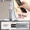 OMOTON TP02 360°Rotating for MagSafe Tripod Mount, Adjustable Aluminum Magnetic Phone Tripod for iPhone 17/16/15/14 Pro Max Air, Foldable Cell Phone Stand Fits Vlog, Gym, Travel Essentials, Navy Blue(5-Silver)