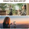 OMOTON TP02 360°Rotating for MagSafe Tripod Mount, Adjustable Aluminum Magnetic Phone Tripod for iPhone 17/16/15/14 Pro Max Air, Foldable Cell Phone Stand Fits Vlog, Gym, Travel Essentials, Navy Blue(6-Black Pro)