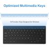 OMOTON Wireless Keyboard – 2.4G USB, Compact and Quiet, Slim Wireless for Laptop Tablet Computer Desktop and PC (Black)