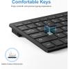 OMOTON Wireless Keyboard – 2.4G USB, Compact and Quiet, Slim Wireless for Laptop Tablet Computer Desktop and PC (Black)