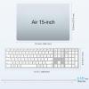 OMOTON Wireless Keyboard for Mac, Dual Bluetooth ＆ 2.4G Triple-Mode Connection, Full Size Premium Metal Frame, Ultra Slim Rechargeable Quiet Keyboard for Mac/MacBook/iMac, Non-Backlit Silver