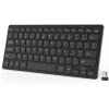 OMOTON Wireless Keyboard – 2.4G USB, Compact and Quiet, Slim Wireless for Laptop Tablet Computer Desktop and PC (Black)