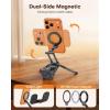 OMOTON Dual-Side Magnetic Phone Tripod Mount, Front Magnetic for iPhone & Rear for Photography Accessories, Phone Stand with Arca Quick Release, 1/4″ Thread, Content Creator Essential for Travel