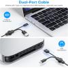 OMOTON Keyboard and Mouse for Mac, Wired Keyboard for Mac with Numeric Pad Dual Interface (Type-C & USB), Mouse with USB A Interface for MacBook Pro/Air, iMac, Mac mini/Pro Laptop, Space Grey