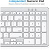 OMOTON Wired Keyboard Compatible with Mac, with Dual Interface (USB and Type-C), Numeric Keypad Compatible with MacBook Pro/Air, iMac, Mac mini/Pro Laptop, Blue(Silver)