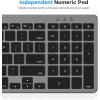 OMOTON Wired Keyboard Compatible with Mac, with Dual Interface (USB and Type-C), Numeric Keypad Compatible with MacBook Pro/Air, iMac, Mac mini/Pro Laptop, Blue(Grey)