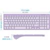 OMOTON Wired Keyboard Compatible with Mac, with Dual Interface (USB and Type-C), Numeric Keypad Compatible with MacBook Pro/Air, iMac, Mac mini/Pro Laptop, Blue(Purple)