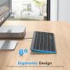 OMOTON Wired Keyboard Compatible with Mac, with Dual Interface (USB and Type-C), Numeric Keypad Compatible with MacBook Pro/Air, iMac, Mac mini/Pro Laptop, Blue(Grey)