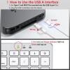 OMOTON Wired Keyboard Compatible with Mac, with Dual Interface (USB and Type-C), Numeric Keypad Compatible with MacBook Pro/Air, iMac, Mac mini/Pro Laptop, Blue(Silver)