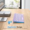 OMOTON Wired Keyboard Compatible with Mac, with Dual Interface (USB and Type-C), Numeric Keypad Compatible with MacBook Pro/Air, iMac, Mac mini/Pro Laptop, Blue(Purple)
