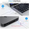 OMOTON Wired Keyboard Compatible with Mac, with Dual Interface (USB and Type-C), Numeric Keypad Compatible with MacBook Pro/Air, iMac, Mac mini/Pro Laptop, Blue(Silver)