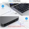 OMOTON Wired Keyboard Compatible with Mac, with Dual Interface (USB and Type-C), Numeric Keypad Compatible with MacBook Pro/Air, iMac, Mac mini/Pro Laptop, Blue(Purple)